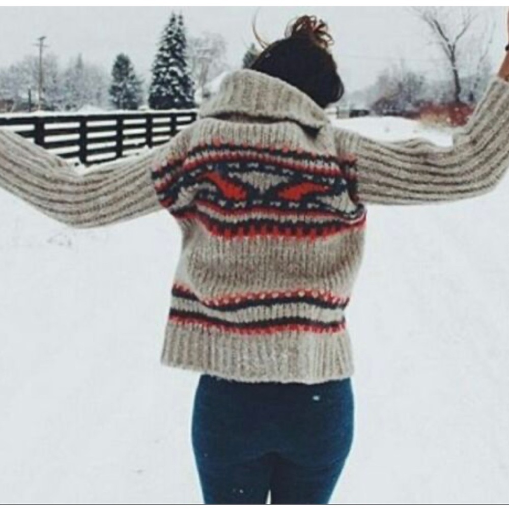Free People Alpaca caravelle sweater m nwot